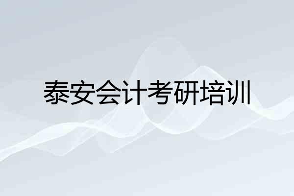 泰安会计考研培训