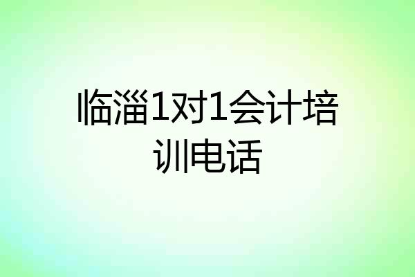 临淄1对1会计培训电话