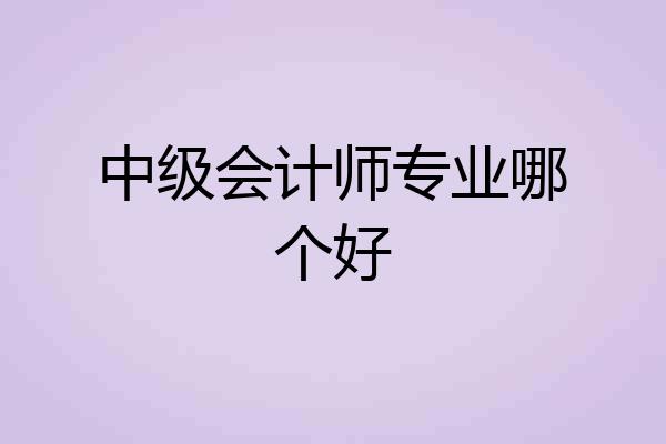 中级会计师专业哪个好