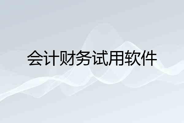 会计财务试用软件