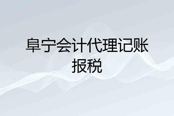阜宁会计代理记账报税