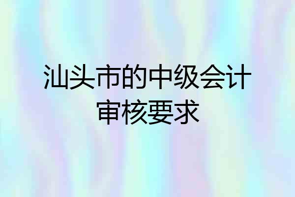 汕头市的中级会计审核要求