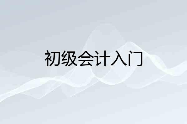 初级会计入门