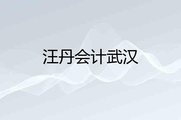 汪丹会计武汉