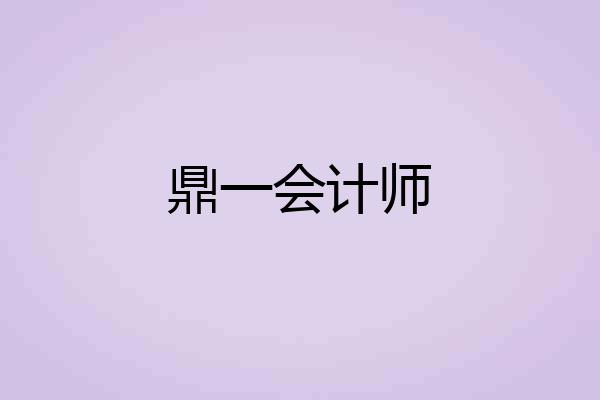 鼎一会计师