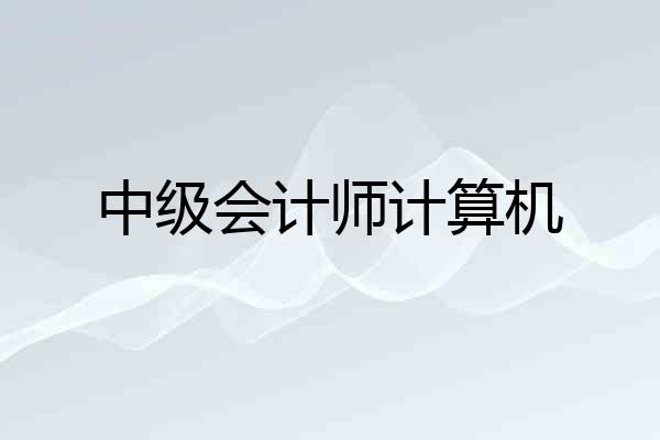 中级会计师计算机