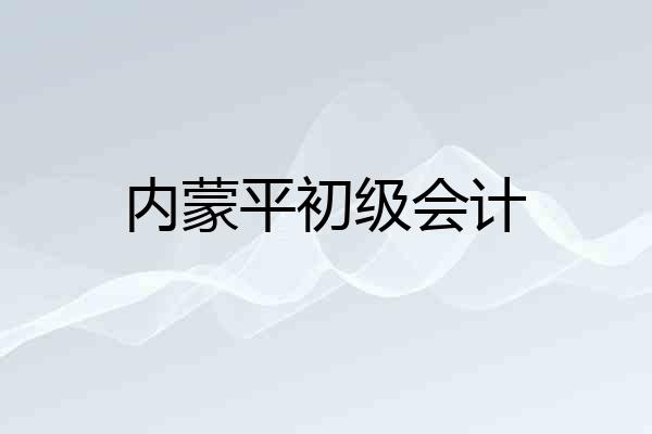 内蒙平初级会计