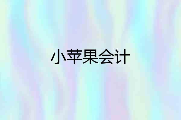 小苹果会计