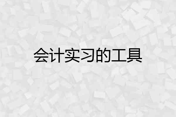 会计实习的工具