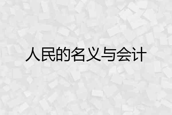 人民的名义与会计