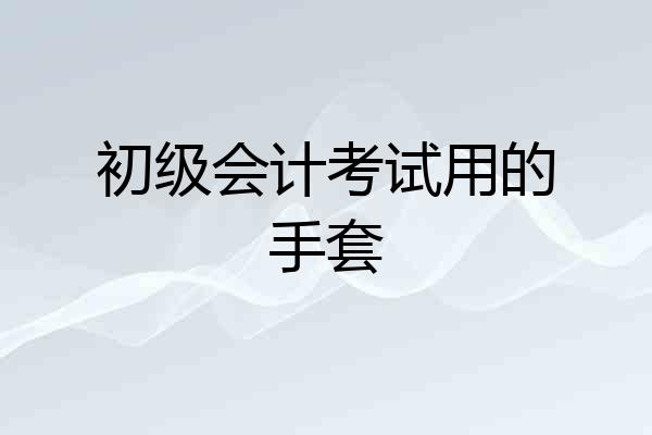 初级会计考试用的手套