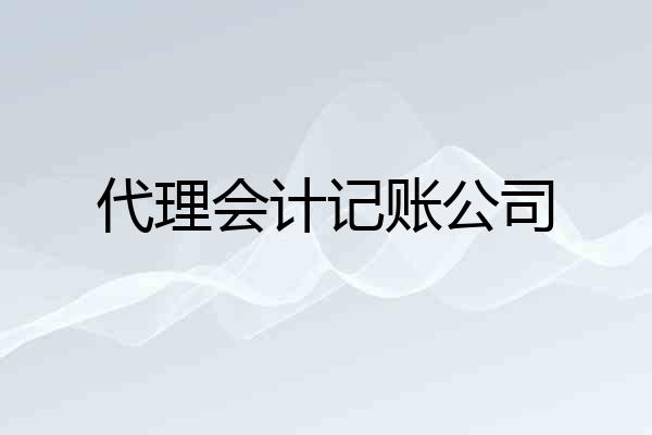 代理会计记账公司