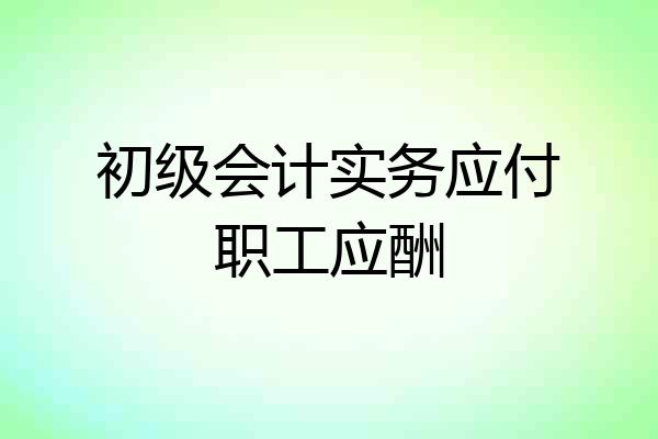 初级会计实务应付职工应酬