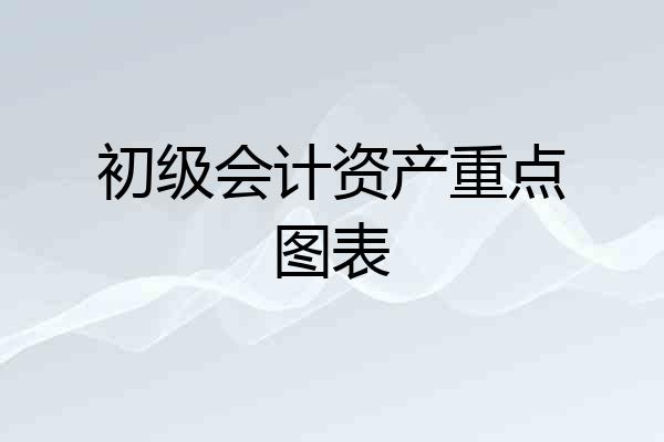 初级会计资产重点图表