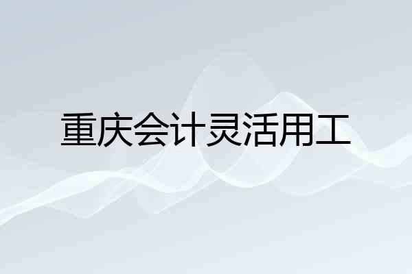 重庆会计灵活用工