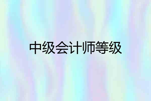 中级会计师等级