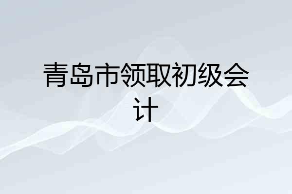青岛市领取初级会计