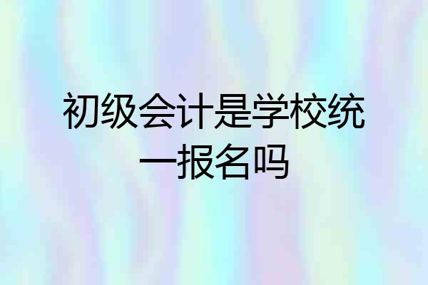 初级会计是学校统一报名吗