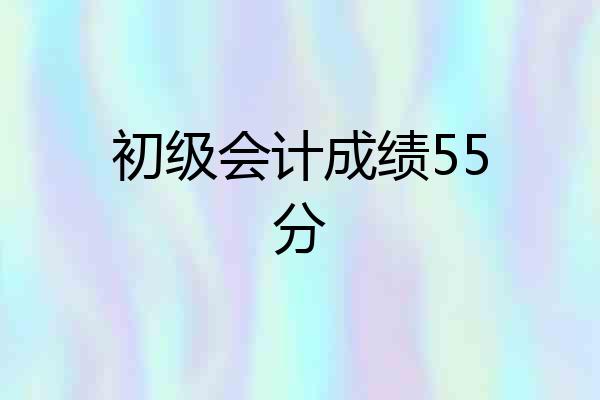初级会计成绩55分