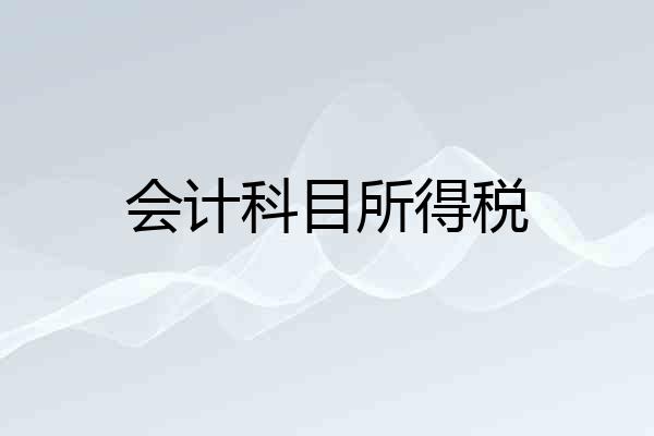 会计科目所得税