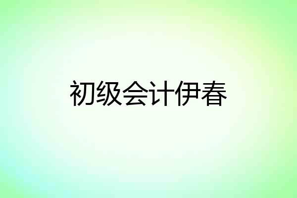 初级会计伊春