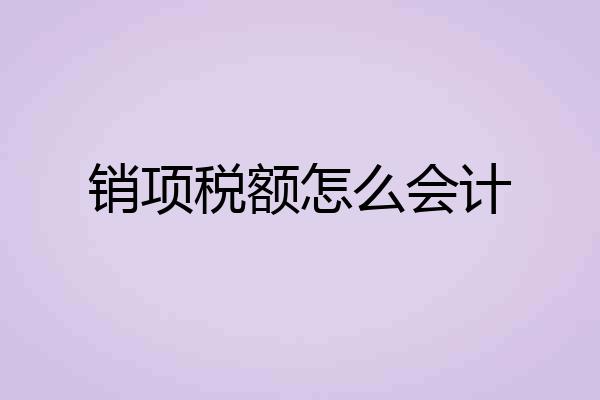 销项税额怎么会计