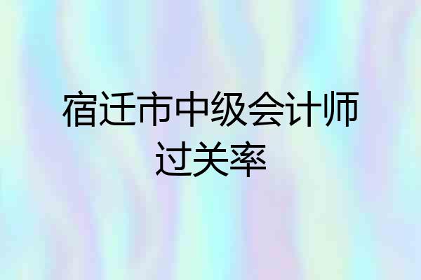 宿迁市中级会计师过关率