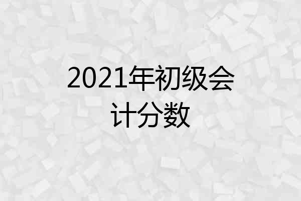 2021年初级会计分数