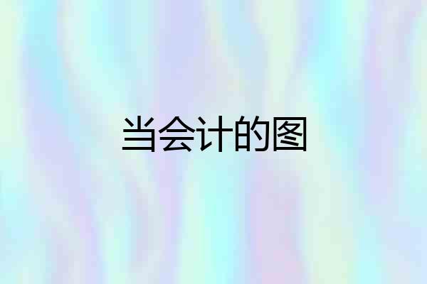 当会计的图