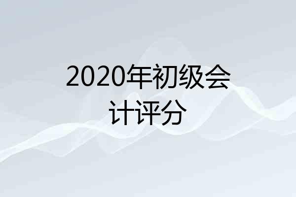 2020年初级会计评分