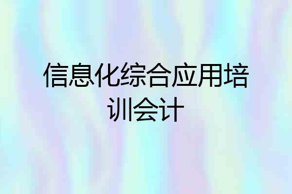 信息化综合应用培训会计