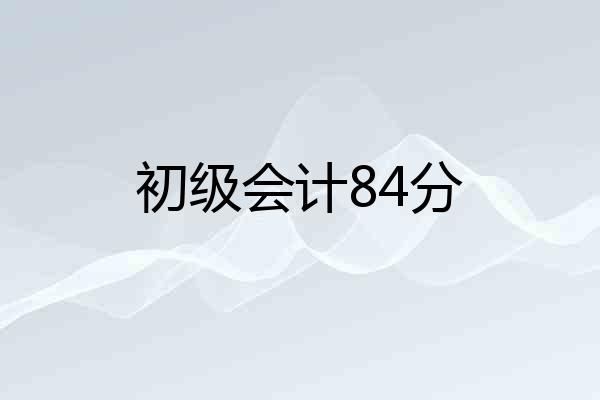 初级会计84分
