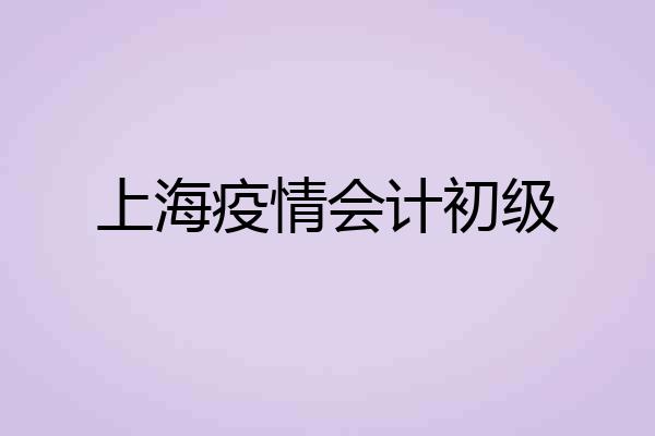 上海疫情会计初级