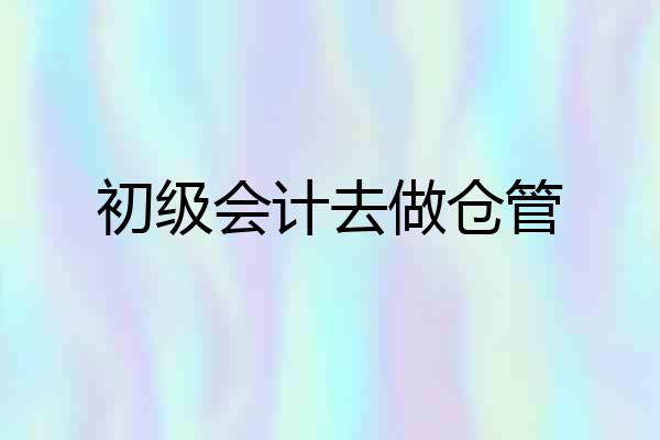 初级会计去做仓管