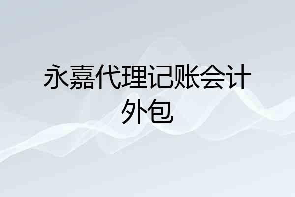 永嘉代理记账会计外包