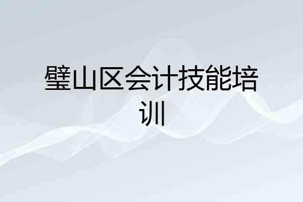 璧山区会计技能培训