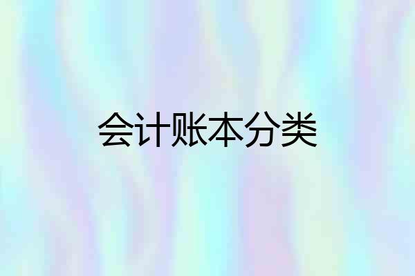 会计账本分类