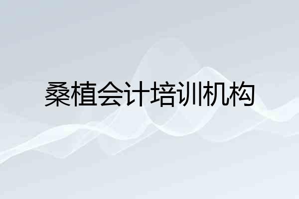 桑植会计培训机构
