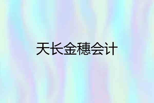 天长金穗会计