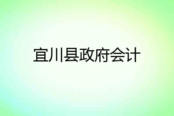 宜川县政府会计
