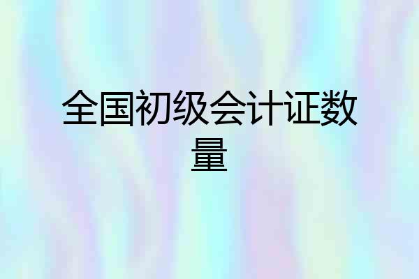 全国初级会计证数量
