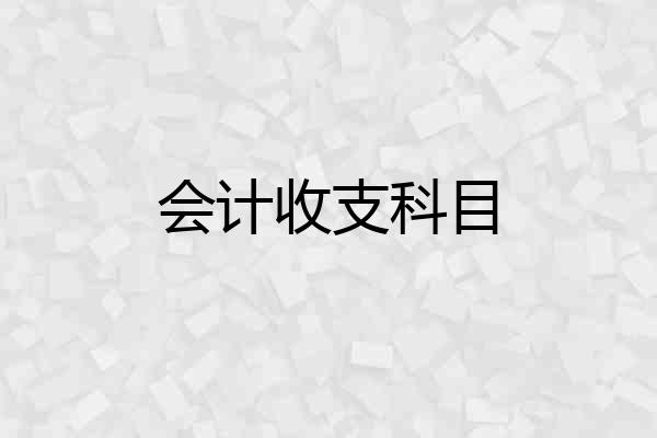会计收支科目