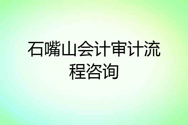 石嘴山会计审计流程咨询