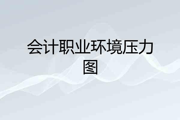 会计职业环境压力图