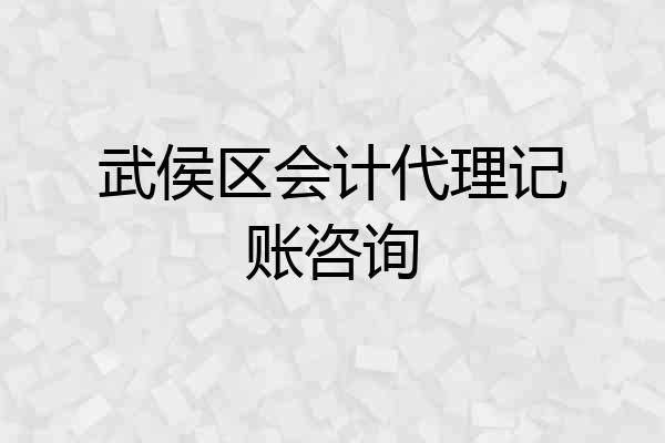 武侯区会计代理记账咨询