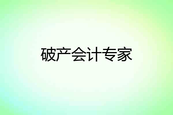 破产会计专家