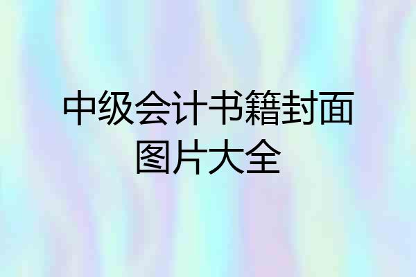 中级会计书籍封面图片大全