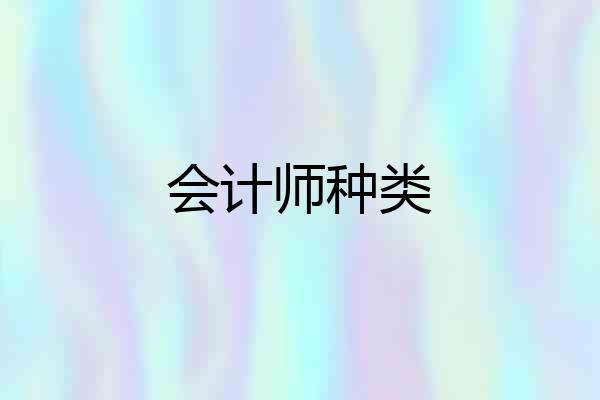 会计师种类