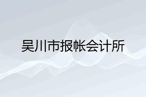 吴川市报帐会计所