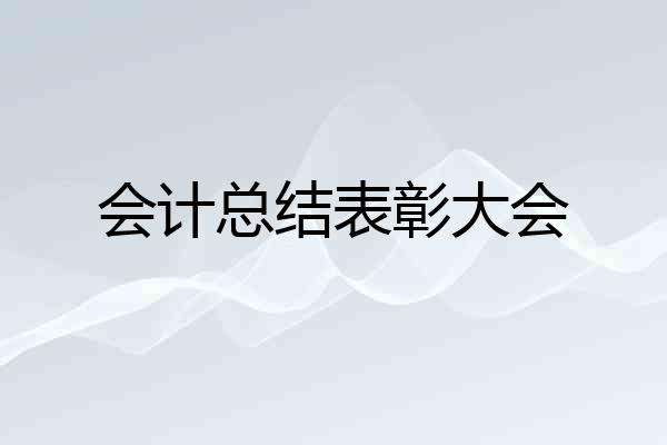 会计总结表彰大会